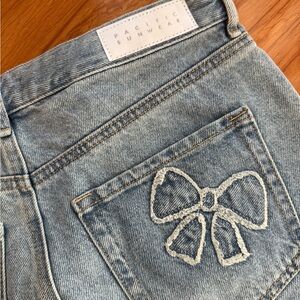 PacSun Light Blue Women's Jeans with Bow Detail
